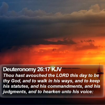 Deuteronomy 26:17 KJV Bible Verse Image