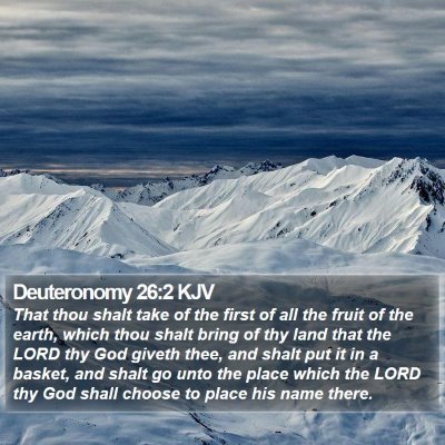Deuteronomy 26:2 KJV Bible Verse Image