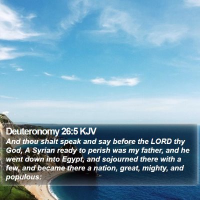 Deuteronomy 26:5 KJV Bible Verse Image