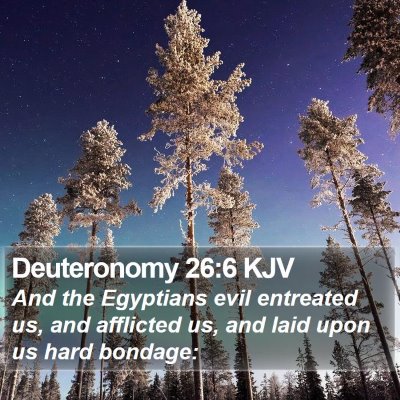 Deuteronomy 26:6 KJV Bible Verse Image