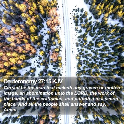 Deuteronomy 27:15 KJV Bible Verse Image