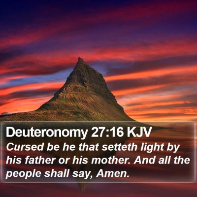 Deuteronomy 27:16 KJV Bible Verse Image