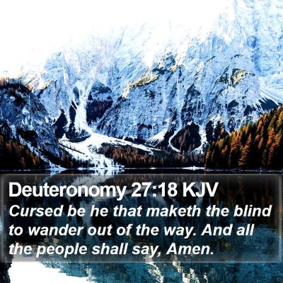 Deuteronomy 27:18 KJV Bible Verse Image