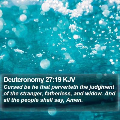 Deuteronomy 27:19 KJV Bible Verse Image