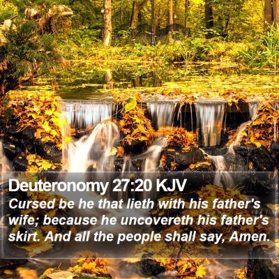 Deuteronomy 27:20 KJV Bible Verse Image