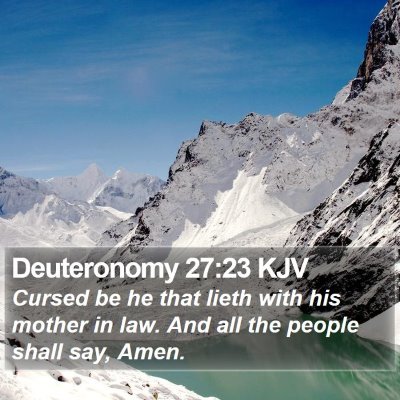 Deuteronomy 27:23 KJV Bible Verse Image