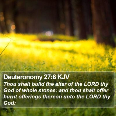 Deuteronomy 27:6 KJV Bible Verse Image