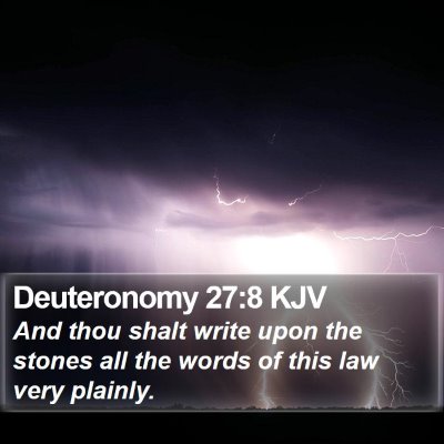 Deuteronomy 27:8 KJV Bible Verse Image