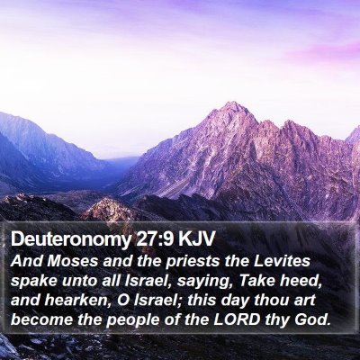 Deuteronomy 27:9 KJV Bible Verse Image