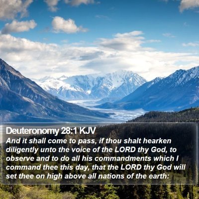 Deuteronomy 28:1 KJV Bible Verse Image