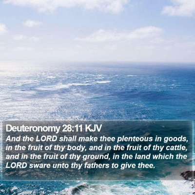 Deuteronomy 28:11 KJV Bible Verse Image