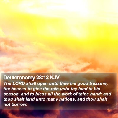 Deuteronomy 28:12 KJV Bible Verse Image