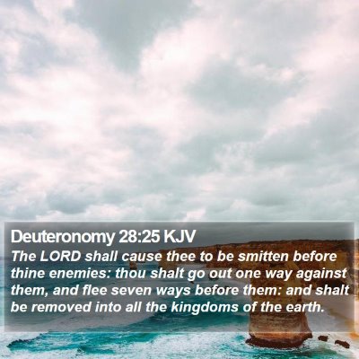 Deuteronomy 28:25 KJV Bible Verse Image
