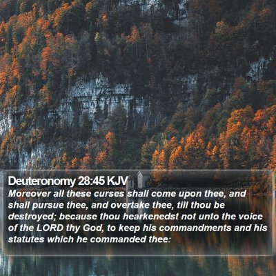 Deuteronomy 28:45 KJV Bible Verse Image