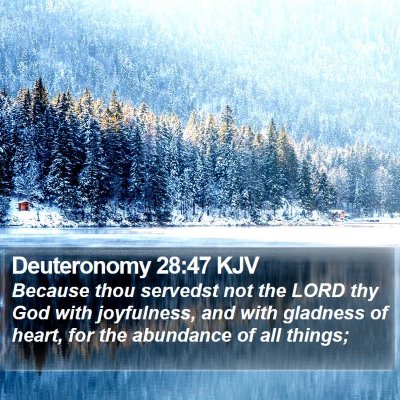Deuteronomy 28:47 KJV Bible Verse Image