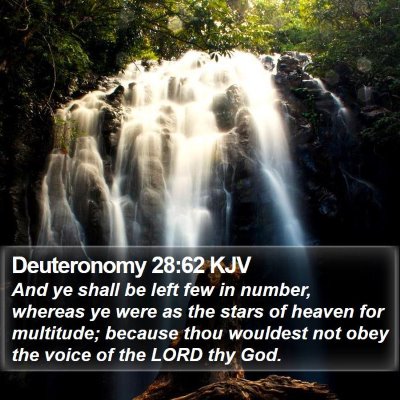 Deuteronomy 28:62 KJV Bible Verse Image