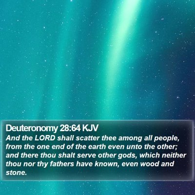 Deuteronomy 28:64 KJV Bible Verse Image