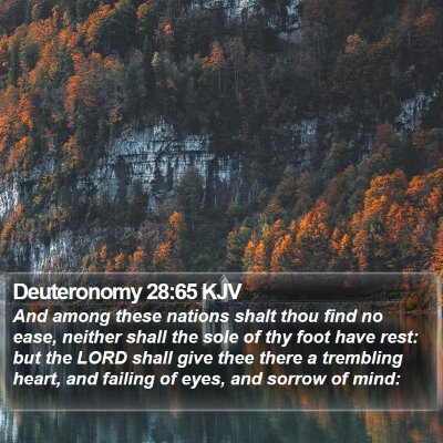 Deuteronomy 28:65 KJV Bible Verse Image