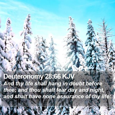 Deuteronomy 28:66 KJV Bible Verse Image