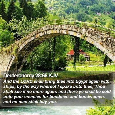 Deuteronomy 28:68 KJV Bible Verse Image