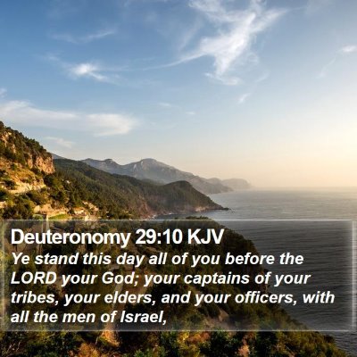 Deuteronomy 29:10 KJV Bible Verse Image