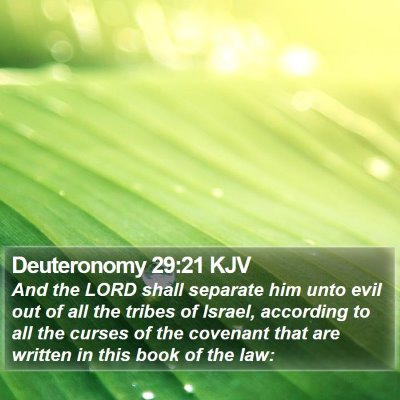 Deuteronomy 29:21 KJV Bible Verse Image