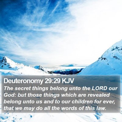 Deuteronomy 29:29 KJV Bible Verse Image