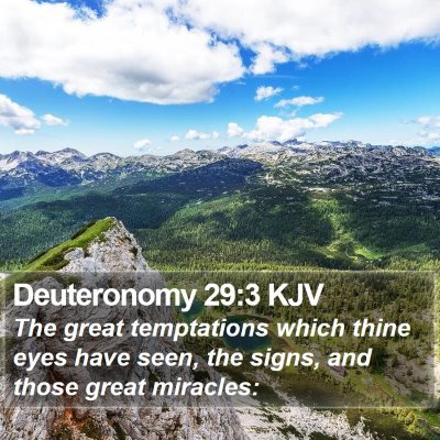 Deuteronomy 29:3 KJV Bible Verse Image