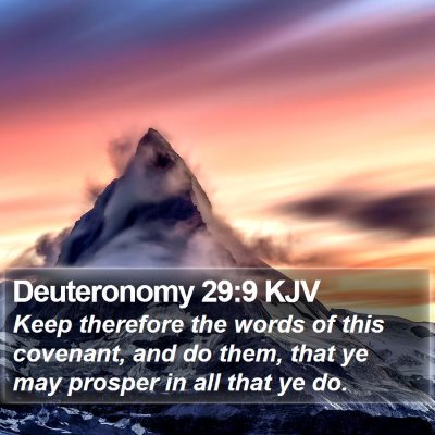 Deuteronomy 29:9 KJV Bible Verse Image