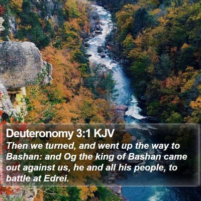 Deuteronomy 3:1 KJV Bible Verse Image