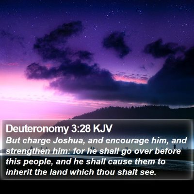 Deuteronomy 3:28 KJV Bible Verse Image