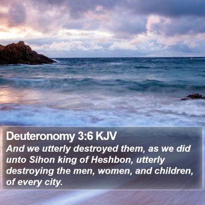Deuteronomy 3:6 KJV Bible Verse Image