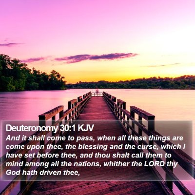 Deuteronomy 30:1 KJV Bible Verse Image
