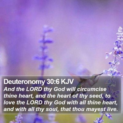 Deuteronomy 30:6 KJV Bible Verse Image