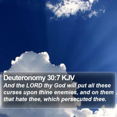 Deuteronomy 30:7 KJV Bible Verse Image