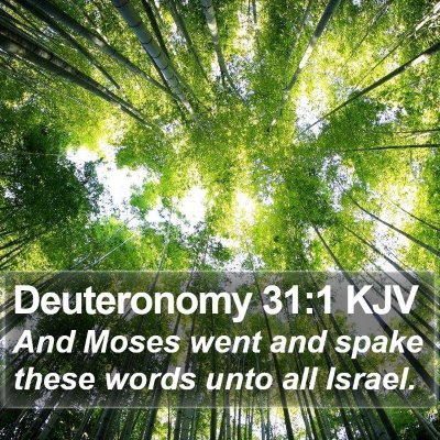 Deuteronomy 31:1 KJV Bible Verse Image
