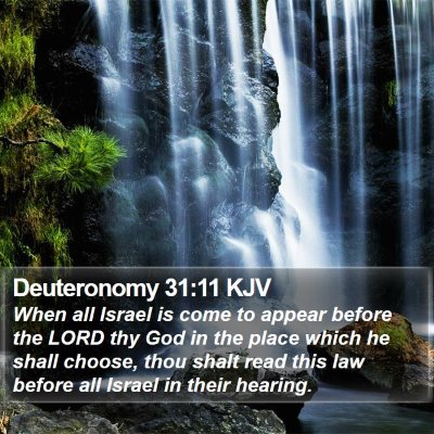Deuteronomy 31:11 KJV Bible Verse Image