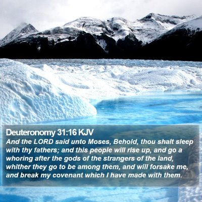 Deuteronomy 31:16 KJV Bible Verse Image