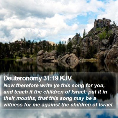 Deuteronomy 31:19 KJV Bible Verse Image