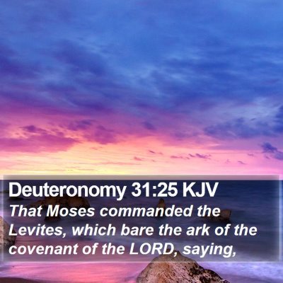 Deuteronomy 31:25 KJV Bible Verse Image