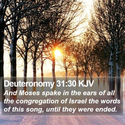 Deuteronomy 31:30 KJV Bible Verse Image