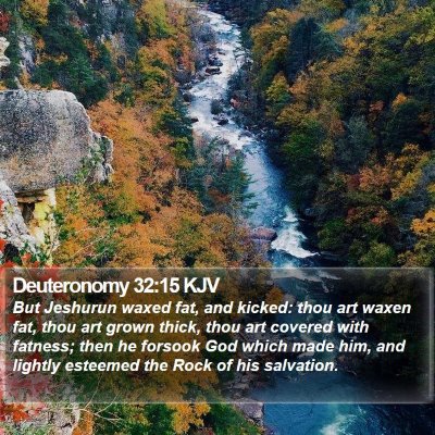 Deuteronomy 32:15 KJV Bible Verse Image
