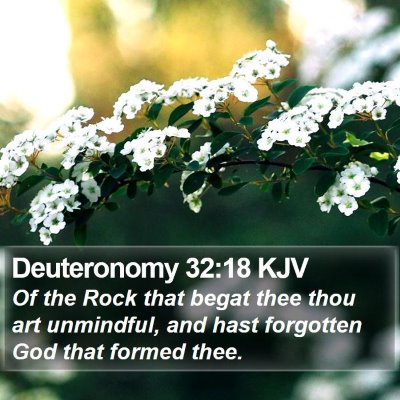 Deuteronomy 32:18 KJV Bible Verse Image