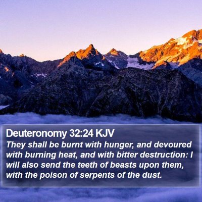 Deuteronomy 32:24 KJV Bible Verse Image