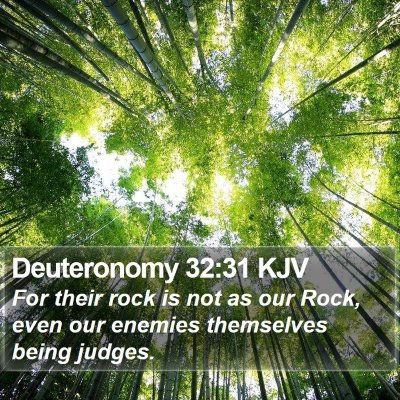 Deuteronomy 32:31 KJV Bible Verse Image