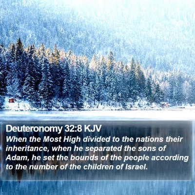 Deuteronomy 32:8 KJV Bible Verse Image
