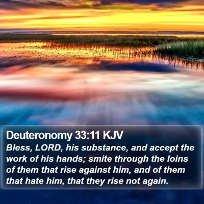 Deuteronomy 33:11 KJV Bible Verse Image