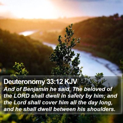 Deuteronomy 33:12 KJV Bible Verse Image