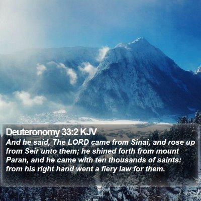 Deuteronomy 33:2 KJV Bible Verse Image