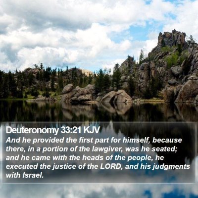 Deuteronomy 33:21 KJV Bible Verse Image